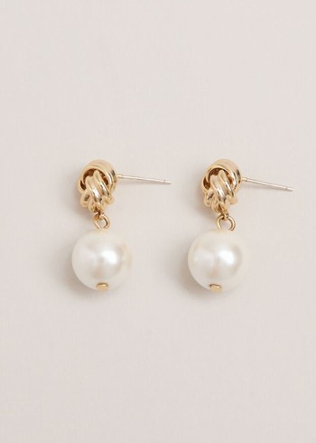 Phase Eight Pearl And Knot Drop Jewellery White Australia | XO3250784